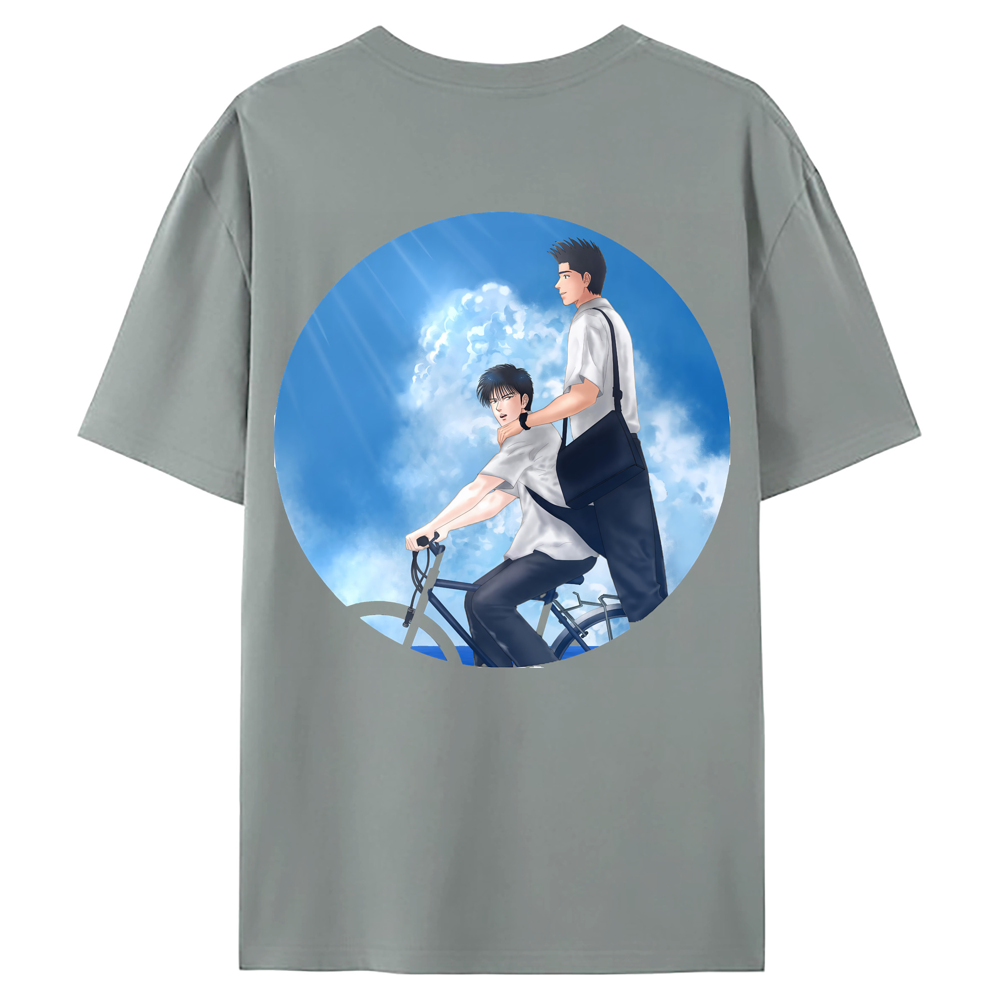 （画像用） SLAM DUNK／スラムダンク 綿100％ メンズ半袖Tシャツ（バックプリント） 通気性